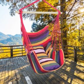 Rainbow Bar Pillow Hanging Chair Polyester Cotton Belt 2pcs Pillow (Option: Rainbow)