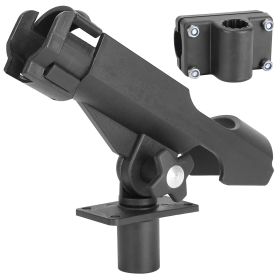 Boat Fishing Pole Rod Holder 360° Rotatable Kayak Side Rail Mount Adjustable Folding Rod Holder w/ Large Clamp (Option: 1PcFishingPoleHolder)